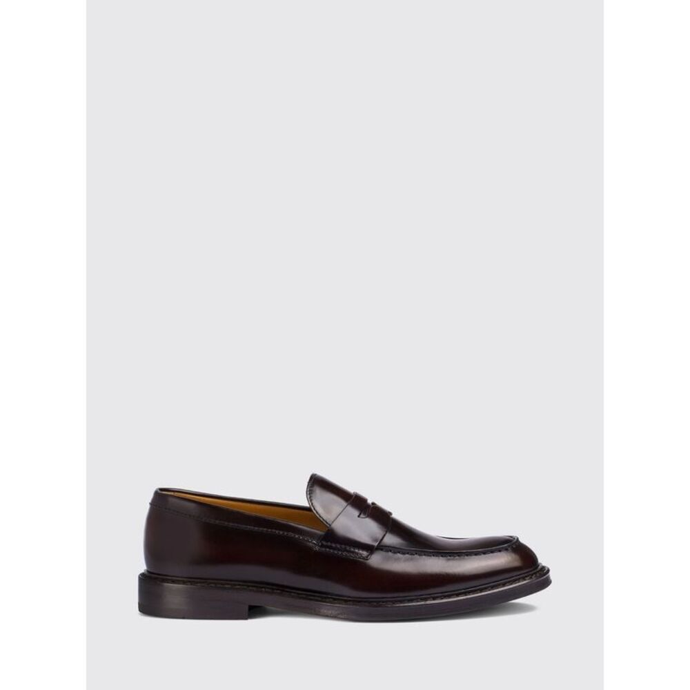 Doucal's Men Penny Loafers Doucal's In Brushed Calfskin With Saddle Strap